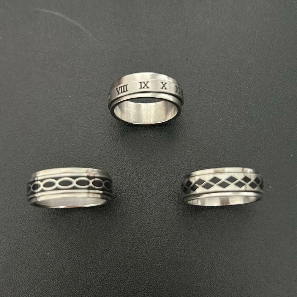 Stainless Steel Spinning Band Rings